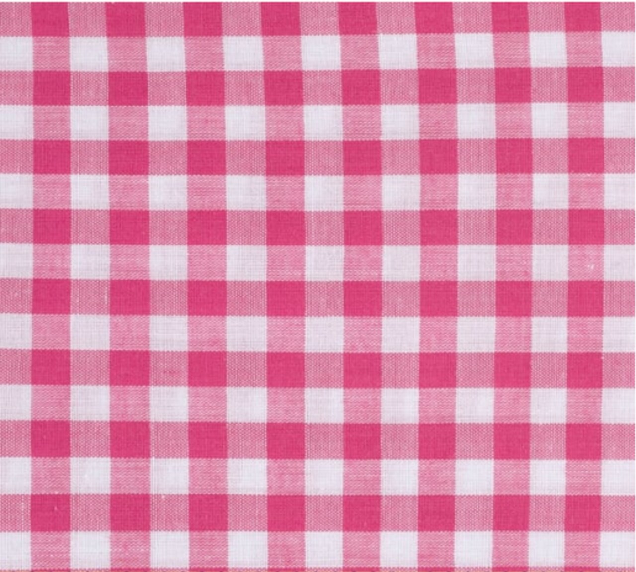 Easycare Gingham Large Fuchsia Polyester Cotton Fabric by the Yard